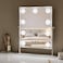 Green Lion Glam Shine Makeup Mirror, 9 LED Lights, 360&deg; Rotation, 3500k to 6500k Color Temperature, Touch Control, USB-A to Type-C Power, High Definition Mirror, White
