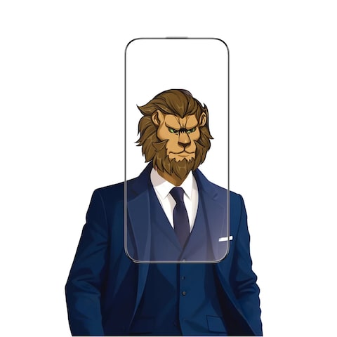 متوافق مع iPhone 16 Pro، زجاج جرين لايون SIR LOUIS ثلاثي الأبعاد منحني، حواف مستديرة متقدمة، خالٍ من الفقاعات، استجابة عالية، شفاف للغاية، مقاوم للخدوش - حافة سوداء/شفاف
