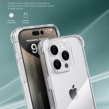 Green Lion Case For iPhone 16 Anti-Shock Bumper Cover, Drop Protection, Camera Protection, Anti Scratch, Hybrid Protection, None-Yellowing Clear Cover, Comfortable Feel, Durable Build
