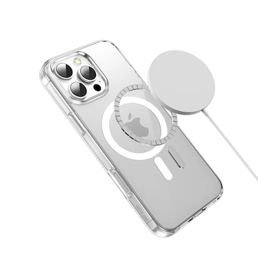 Green Lion متوافق مع iPhone 16 Pro Max، شفاف تمامًا ومتوافق مع حافظة MagSafe، حماية من الدرجة العسكرية، فتحات دقيقة، حماية من السقوط، مضاد للخدش (شفاف)