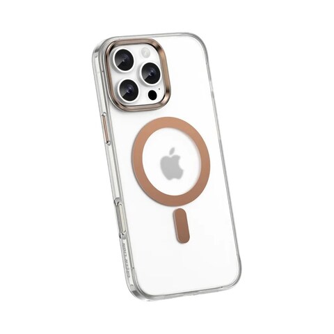 جرين لايون كفر ماجسيف مات بمصد لهاتف iPhone 16 Pro 6.3"، مقاوم للبصمات، مقاوم للزيوت، مضاد للخدوش، حماية للكاميرا والسقوط، قبضة مريحة (ذهبي نحاسي)
