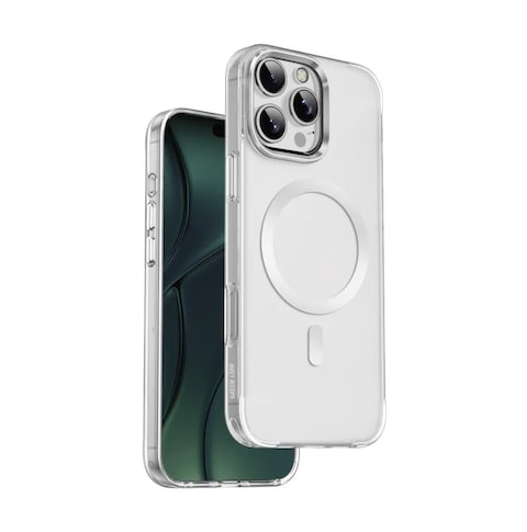كفر Green Lion لهاتف iPhone 16 Pro مقاس 6.3 إنش، غطاء مات مغناطيسي MagSafe، مقاوم للبصمات والزيوت، مضاد للخدوش، حماية للكاميرا، قبضة مريحة، مقاوم للسقوط – فضي

