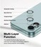 Green Lion Compatible with iPhone 16 and iPhone 16 Plus HD Plus Camera Lens Protector, HD Clarity,9H Glass,Nano Absorption Technology,Shatter Protection,Anti Glare(Green)