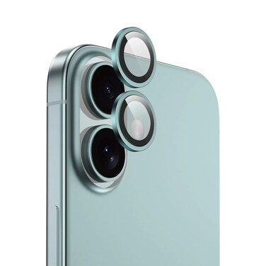 Green Lion Compatible with iPhone 16 and iPhone 16 Plus HD Plus Camera Lens Protector, HD Clarity,9H Glass,Nano Absorption Technology,Shatter Protection,Anti Glare(Green)
