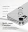 Green Lion HD Plus Camera Lens Protector for iPhone 16/16 Plus, Easy Installation, 9H Durable Glass, Anti Scratch, Anti Glare Coating, Shatter Protection (16/16 Plus White)