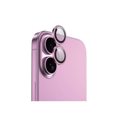 Green Lion HD Plus Camera Lens Protector for iPhone 16/16 Plus, Easy Installation, 9H Durable Glass, Anti Scratch, Anti Glare Coating, Shatter Protection (Pink)
