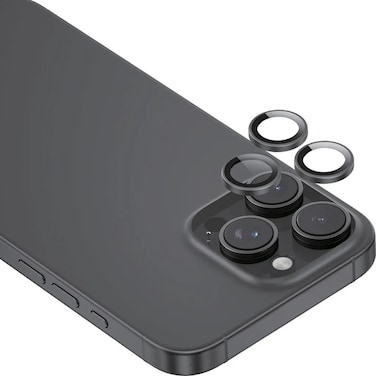متوافق مع iPhone 16 Pro و iPhone 16 Pro Max، حماية عدسة الكاميرا جرين لايون كلاسيك، مضادة للانعكاس، مقاومة للخدوش، صلابة ماسية، حماية 360° - أسود
