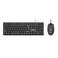 Green Lion GKM-100 Wired Keyboard and Mouse Combo, 1000 DPI Mouse, 8 Million Keystroke Life, 1.5m Wire, Durable ABS Build, Wide Compatibility, Non-Slip Base - Black
