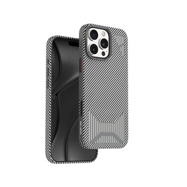 Green Lion Compatible with iPhone 16 Pro Metalshield Case, Compatible with MagSafe, All-Round Triple Defense, Drop Protection, Anti-Scratch, Camera Protection, Metal Buttons - Gray
