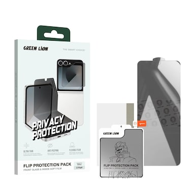 
حزمة حماية الأسد الأخضر Samsung Galaxy Z Flip 6 ذاتية الشفاء ومضادة لبصمات الأصابع ومقاومة للطي ومقاومة للخدش (الخصوصية)