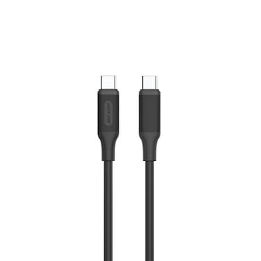 كابل جرين لايون USB-C إلى USB-C من PVC بطول 2 متر، تيار 60 واط 20V/3A، سرعة نقل 480 ميجابت/ث، تصميم مضفر شفاف، شحن ومزامنة، عمر افتراضي 10000 انحناء، آمن وموثوق
