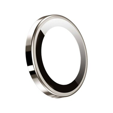 Green Lion Compatible with iPhone 16 Pro/Pro Max HD Elite Camera Lens Protector, 9H Hardness, Bubble-Free, HD Clarity, Steel Ring, Anti-Reflective, Ultra-Thin - White Titanium
