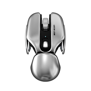 Green Lion G266 Beetles Metal Mouse, 800-4800 DPI Adjustable, 10G Acceleration, 300mAh Battery, 48 Hours Use, Ultra Silent Clicks, 2.4G Wireless, Type-C Charging, Ergonomic, Gray
