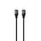 كابل جرين لايون سيليكون (USB-C إلى USB-C)، شحن سريع 60 واط، طول 1 متر، توافق واسع، سرعة نقل 480 ميجابت في الثانية، شحن ومزامنة، آمن وموثوق، يتحمل 10000 انحناء - أسود
