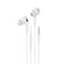 Green Lion GL-Stereo Pro Wire Earphone with Volume Control and Microphone, 1.2m Cable, 10mm Speakers, Compatible with 3.5mm Jack Mobile Phones, Cable Control Buttons - White
