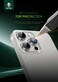 Green Lion Silicone Camera Lens Protector for iPhone 16 Pro/16 Pro Max, Full Coverage, High Transparency, Scratch Resistant, Durable Silicone Construction - Silver
