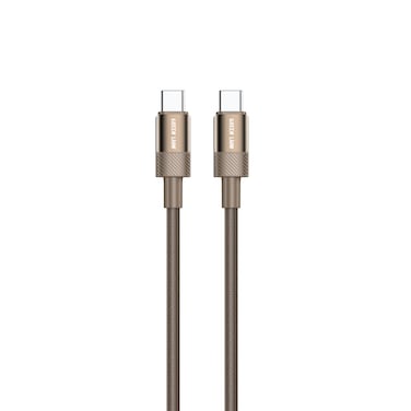 كابل جرين ليون ديزرت سبارك USB-C إلى USB-C، نقل بيانات ممتاز، قدرة شحن 60 واط، سرعة نقل 480 ميغابت في الثانية، طول 1 متر، سبائك الألومنيوم + القماش المتشابك، تيتانيوم الصحراء
