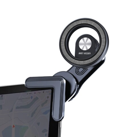 حامل شاشة Green Lion GX23 Flex MagSafe، قوة امتصاص 1.8 كجم، مغناطيسات N52، دوران 360°، ذراع قابلة للتعديل، متوافق مع MagSafe، أسود
