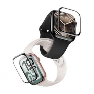 متوافق مع Apple Watch 46mm، حماية شاشة 3D من جرين لايون، مقاوم للبصمات والخدوش، مادة شفائية ذاتيًا، حماية من السقوط، استجابة حساسة للغاية للمس، وضوح عالي، حماية 360° - شفاف
