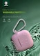 Green Lion Berlin Series Silicone Case for Airpods 4, Metal Carabiner, 360&deg; Full Protection, Shock Absorbent, Skin Friendly Silicone, Washable Material - Pink