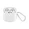Green Lion Berlin Series Silicone Case for AirPods 4, Metal Carabiner, 360&deg; Full Protection, Shock Absorbent, Skin-Friendly Silicone, Washable &amp; Durable Material - White
