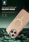 Green Lion Matte MagSafe X Case for iPhone 16 Pro, Metal Buttons, Camera Protection, Comfortable Grip, Skin-Like Texture, Military-Grade Durability (Desert Titanium)