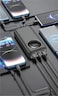 Green Lion Power Pulse 20000mAh Power Bank, PD 22.5W, portable, digital display, fast charge support, Micro + Lightning + Type-C + USB-A integrated cables - Black
