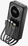 Green Lion Power Pulse 20000mAh Power Bank, PD 22.5W, portable, digital display, fast charge support, Micro + Lightning + Type-C + USB-A integrated cables - Black
