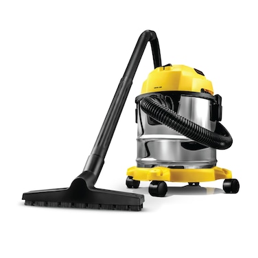 Green Lion Ultra 3 in 1 Vacuum Cleaner, 220-240V, 50/60Hz, 1000W, &ge;15kPa suction power, 12L dustbin, swivel caster wheels, wet &amp; dry function, 3M cord, IPX4 waterproof, blower, nozzles, Yellow