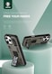 Green Lion Grip Pro MagSafe Case, Foldable Leather Grip, 3800Gs Magnetic Force, Drop Protection, Shock Absorption, Anti-Scratch, Premium Design &ndash; Titanium (iPhone 16 Pro Max)
