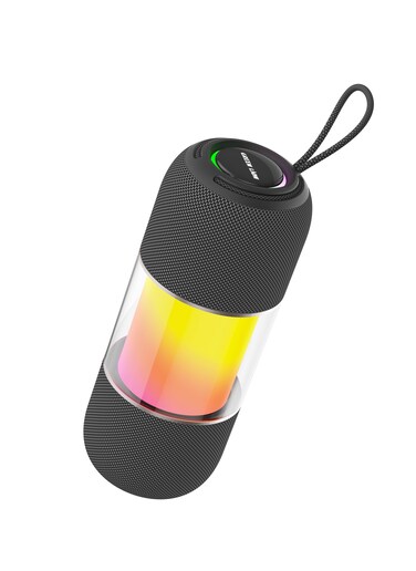 سماعة بورتابل RGB جرين لايون تشينج برو، بطارية 4000 مللي أمبير، قوة 20 واط، مقاومة للماء IPX7، صوت عميق، مكبر صوت 52 مم، 6 ساعات تشغيل، استريو لاسلكي حقيقي، بلوتوث V5.3 - أسود
