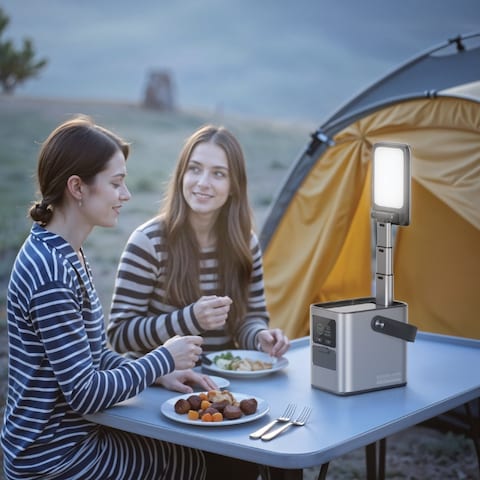 محطة الطاقة Green Lion Energy Max بسعة 60000mAh، خرج 230W، إدخال طاقة شمسية، Type-C1 120W، Type-C2 65W، QC 22.5W USB-A، ضوء LED، شاشة رقمية، رمادي
