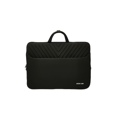 Green Lion Orbit Sleeve Laptop Bag, 16-inch Laptop Compatibility, Soft Polyester Lining, Durable Nylon Material, Multipede Protection, Durable Zipper, Black
