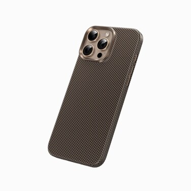 Green Lion Magsafe Kevlar Case for iPhone 16 Pro Max, Drop Protection, Comfortable Grip, Military Grade Defense, Ultra Slim &amp; Lightweight, iPhone 16 Pro Max - Black / Gold
