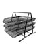 A102-03 Mesh 3-Tier Letter Tray – Durable Desktop Organizer (Black/Silver Options)