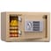 Deli Home Office Hotel Mini Electronic Security Lock Box Wall Cabinet Safety Box - Gold