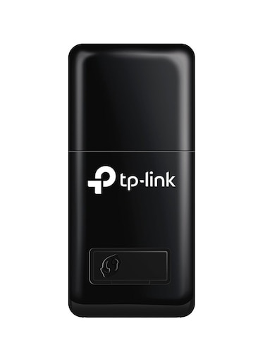 محول شبكة واي فاي لاسلكي TP-Link TL-WN823N N300 Mini USB للكمبيوتر الشخصي/الكمبيوتر المحمول، إعداد سهل، يدعم Windows 10/8.1/8/7/XP، Mac OS X، Linux أسود