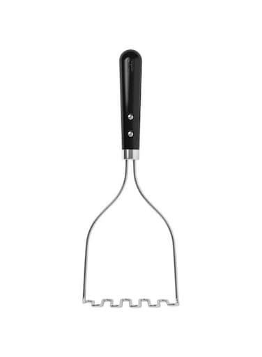 Stainless Steel Potato Masher Silver/Black 10cm