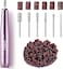 COSLUS C40 Nail Drill Machine Electric: Professional Manicure &amp; Pedicure Tools for Acrylic Gel Dip Powder Nails, Comapct Nail Polishing Set with Bits &amp; Sanding Bands, Home Salon Use, Purple