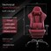 Dowinx Multi-Functional Gaming Chair, Ergonomic High Back Reclining &amp; Height Adjustable PU Leather Computer Chairs with Massage Cushion, Neck &amp; Lumbar Support, Armrests, Footrest (Maroon)