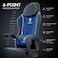 Dowinx Multi-Functional Gaming Chair, Ergonomic High Back Reclining &amp; Height Adjustable PU Leather Computer Chairs with Massage Cushion, Neck &amp; Lumbar Support, Footrest (Black)
