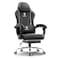 Dowinx Multi-Functional Gaming Chair, Ergonomic High Back Reclining &amp; Height Adjustable PU Leather Computer Chairs with Massage Cushion, Neck &amp; Lumbar Support, Footrest (Black)
