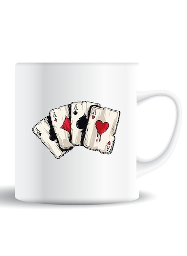 Premium Quality Two Sided Printed Coffee Mug Tea Cup Aces 2 For Home Office, Kids Men Women