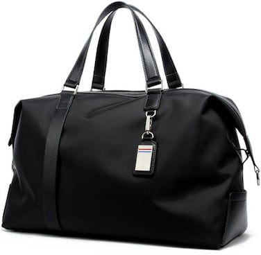 حقيبة سفر دفل 30 لتر من بوباي مقاومة للماء، حقيبة سفر أنيقة وجذابة، منظم داخلي لحمل الهاتف المحمول، باور بانك، مفاتيح، كابلات، باللون الأسود   32-01731