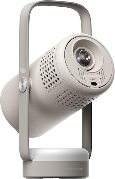 XGIMI Vibe One  Portable Smart Projector (Battery Powered), 1080p Full HD, JBL Speakers, Google TV with Netflix, Auto Focus, 160&deg; Adjustable Stand, Built-In Battery, Customizable Design