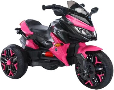 Lovely Baby LB 5188EL 12V Ride-On Bike for Kids, Leather Seat, EVA Wheels, Fun Ride-On for Ages 2-5 Years - Pink