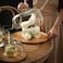 Glass Cake Dome with Bamboo Base