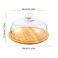 Glass Cake Dome with Bamboo Base