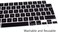 EU/UK Layout English Language Silicone Keyboard Cover Compatible with MacBook New Air 13.6" &amp; 15.3" M3/M2 &amp; MacBook New Pro 14.2" &amp; 16.2" M4/M3/M2/M1 Release 2024/2023/2022/2021" Black