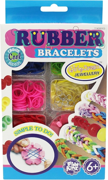 Rubber Bracelets Kit, Loom Bands, DIY Craft for Kids